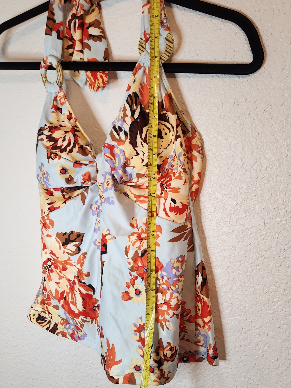 Antonio Melani blue floral tankini set skort 2 piece swimsuit S - Picture 9 of 16